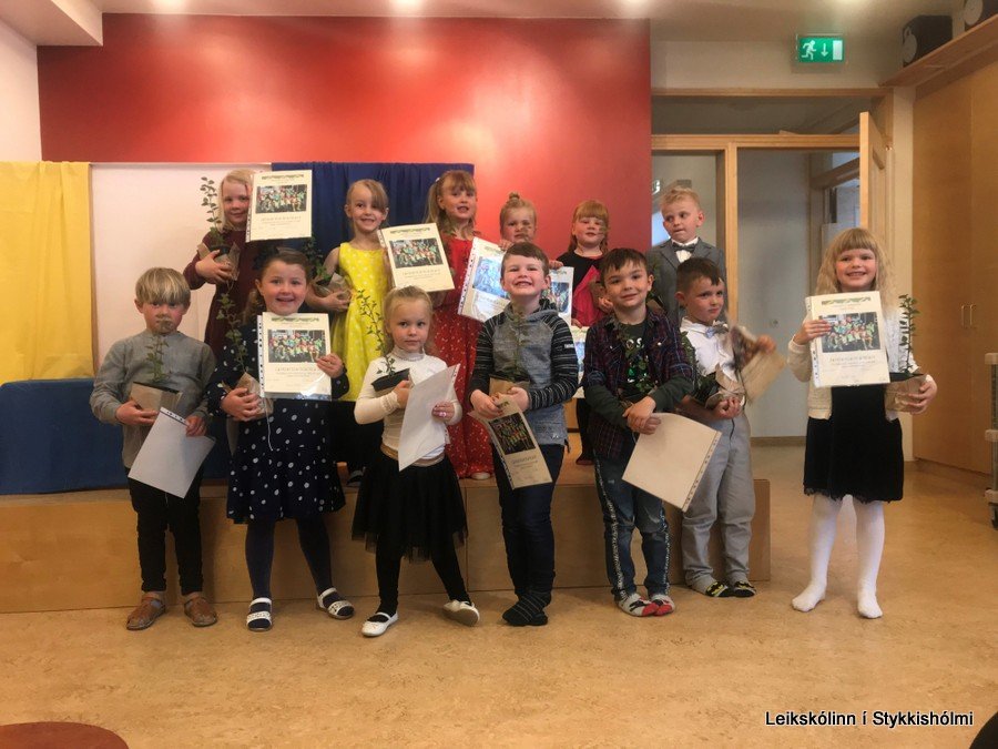 Útskrift í leikskólanum